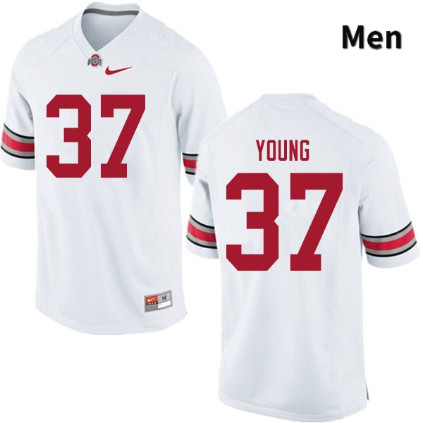 Ohio State Buckeyes Craig Young Men's #37 White Authentic Stitched College Football Jersey